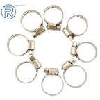 15pcs Adjustable Stainless Steel Drive Hose Clamps for Fuel Line (3/4"-1")