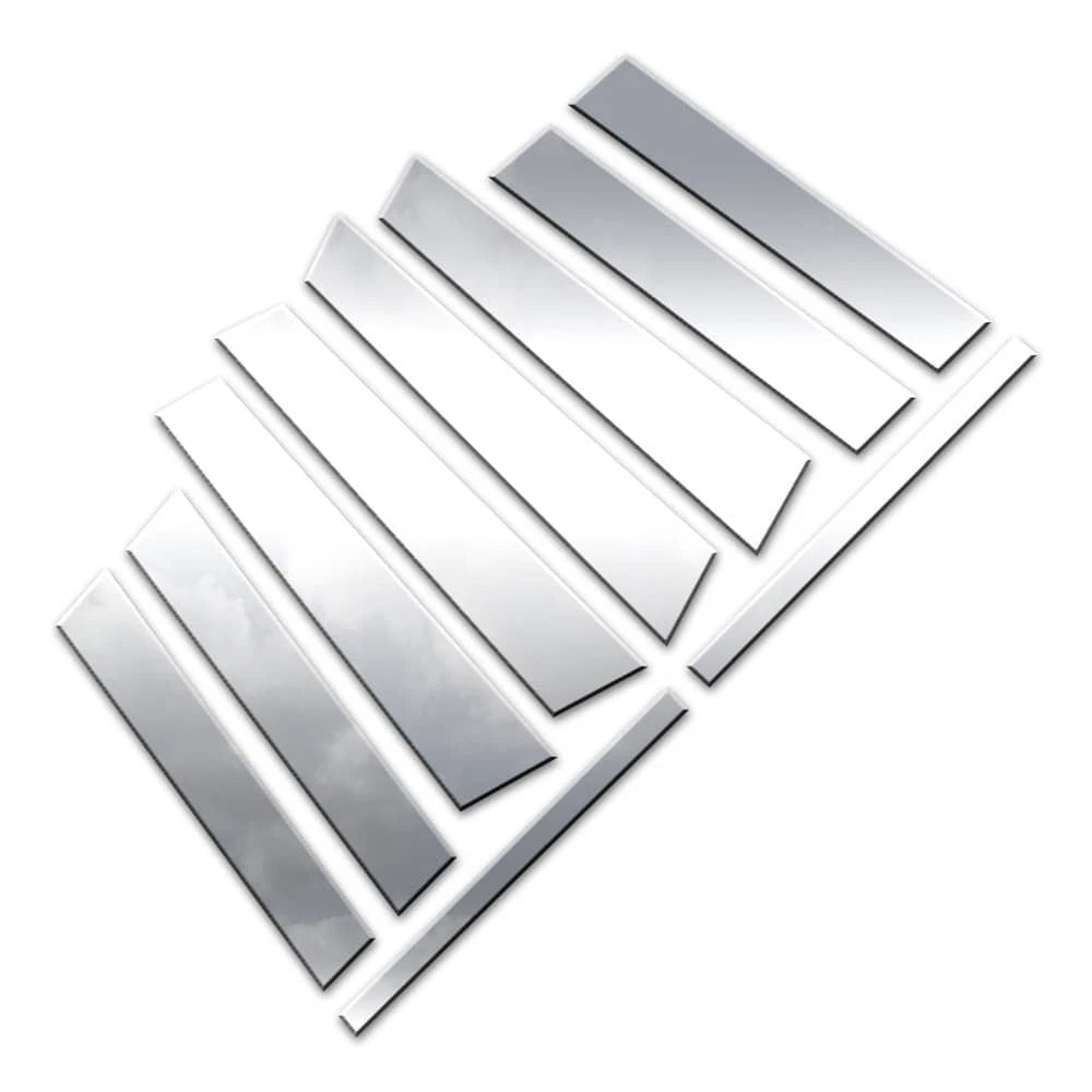 10Pc Chrome Pillar Post Covers for Mercedes GL (2007–2012)