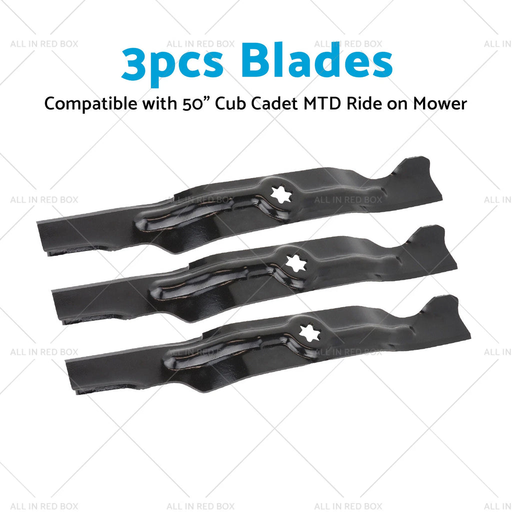 3X Mower Blades for Cub Cadet MTD Ride On (742-04053, 942-0405)