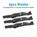 3X Mower Blades for Cub Cadet MTD Ride On (742-04053, 942-0405)