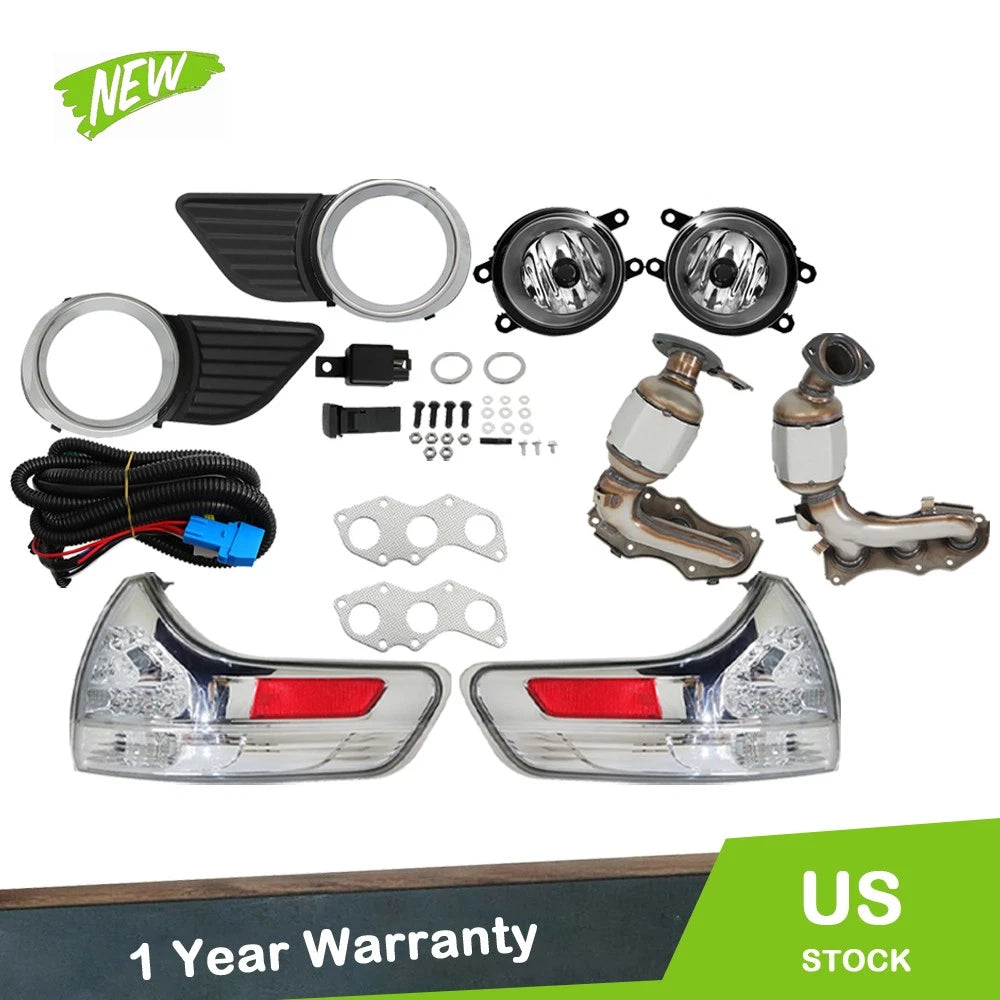 Set of 2 Fog Lights + Tail Light + Catalytic Converter for Toyota Sienna (2011–2015)