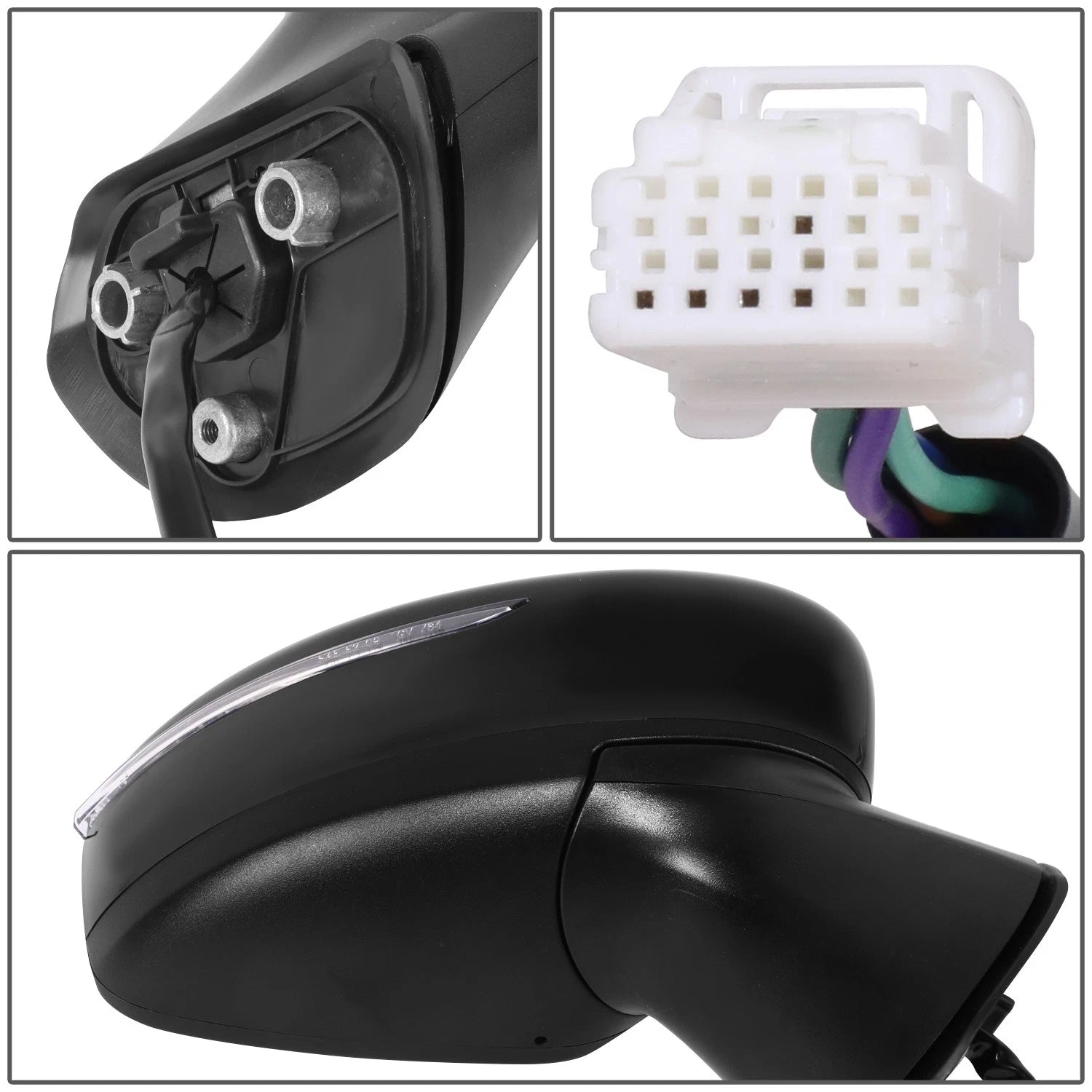 Passenger Right Side Door Mirror for Nissan Versa (2015–2019)