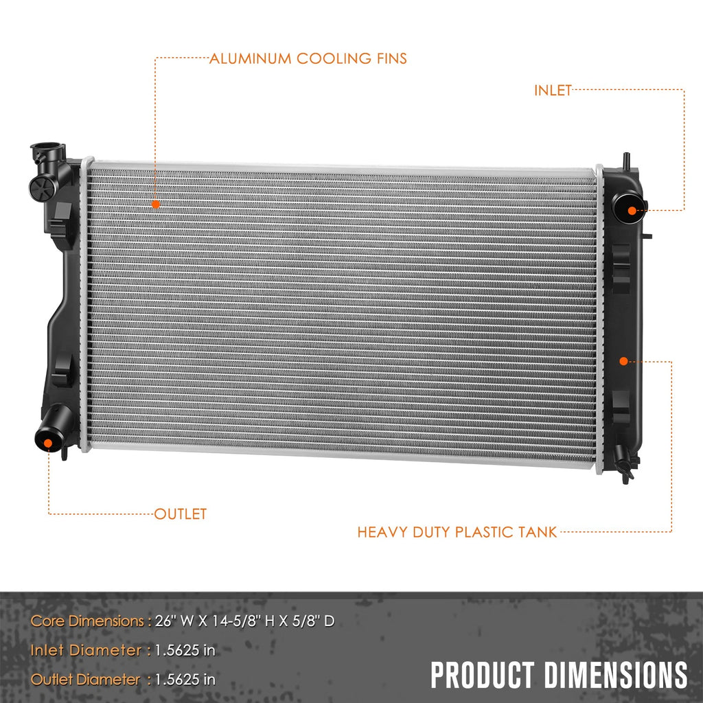 2X Aluminum Core 2-Row Cooling Radiator for Chevy Camaro/Pontiac Firebird (1993–2002)