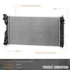 2X Aluminum Core 2-Row Cooling Radiator for Chevy Camaro/Pontiac Firebird (1993–2002)