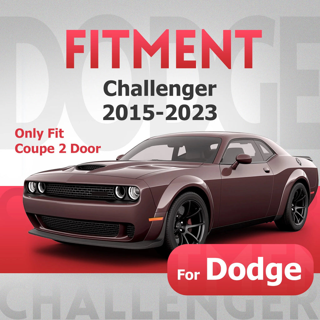 Set of 4 Fender Mud Splash Guards for Dodge Challenger (2015–2023)