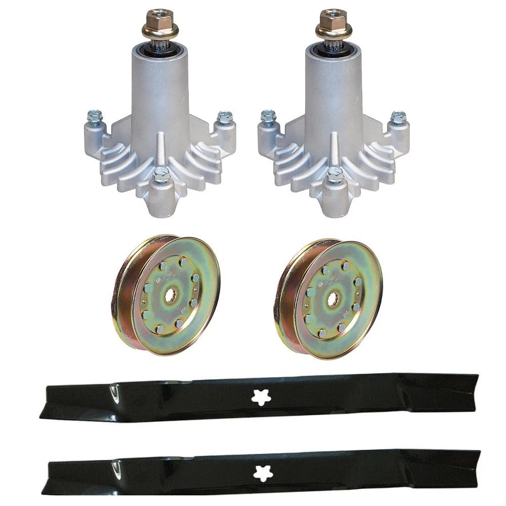 42" Deck Kit Spindles Blades Pulleys for Sears Craftsman LT1000 LT2000