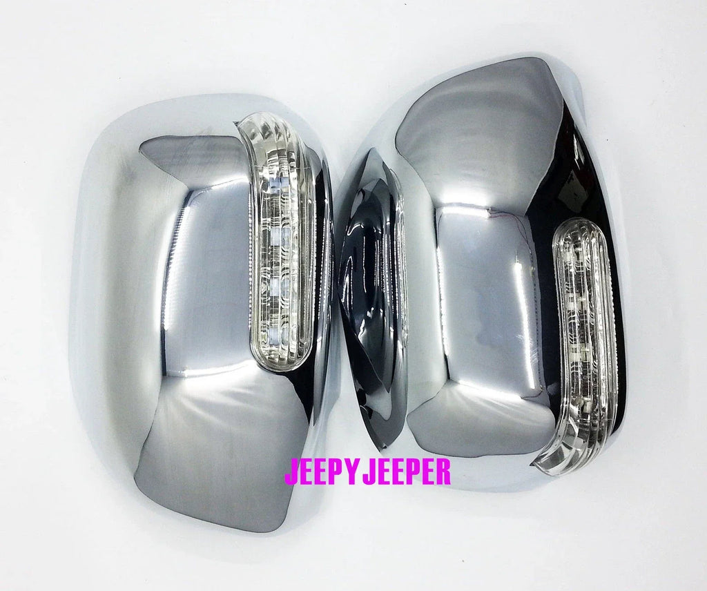 Chrome Mirror Cover LED for Toyota Hilux Fortuner Innova MK6 MK7 Vigo (05-14)
