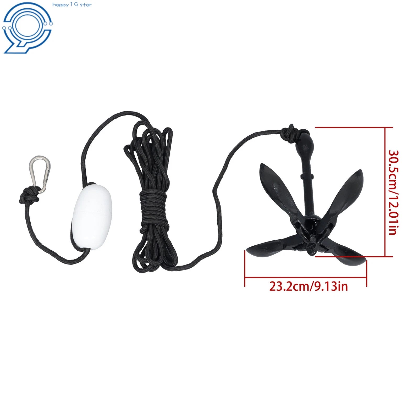 Portable Folding Anchor Kit for Canoe Kayak Raft Boat Jet Ski