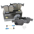 Set of 4 Akebono EURO Rear Ceramic Disc Brake Pads with Sensors for Mercedes-Benz W205 (2015–2023)