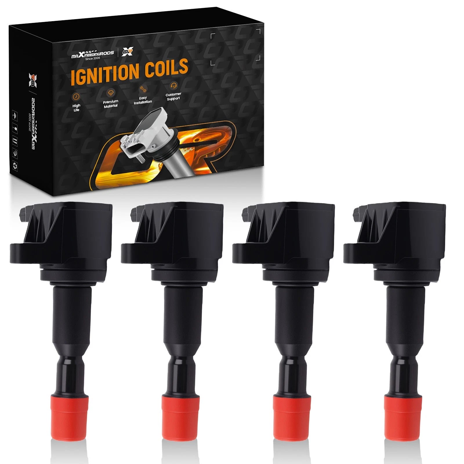 Set of 4 Ignition Coils for Honda Fit (2006-2008) 1.5L