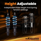 2X Coilovers for VW Golf Jetta MK4 (1997-2006) 24 Way Adjustable Shocks