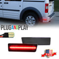 2X Smoked Red LED Rear Bumper Side Marker Lights for Ford Transit Connect (2010–2013)