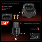 2X Idle Air Control Valve & Throttle Position Sensor for Jeep Dodge
