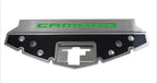 Carbon Fiber Front Header Plate w/Green CF Vinyl "CAMARO" Inlay for 16-20 Camaro