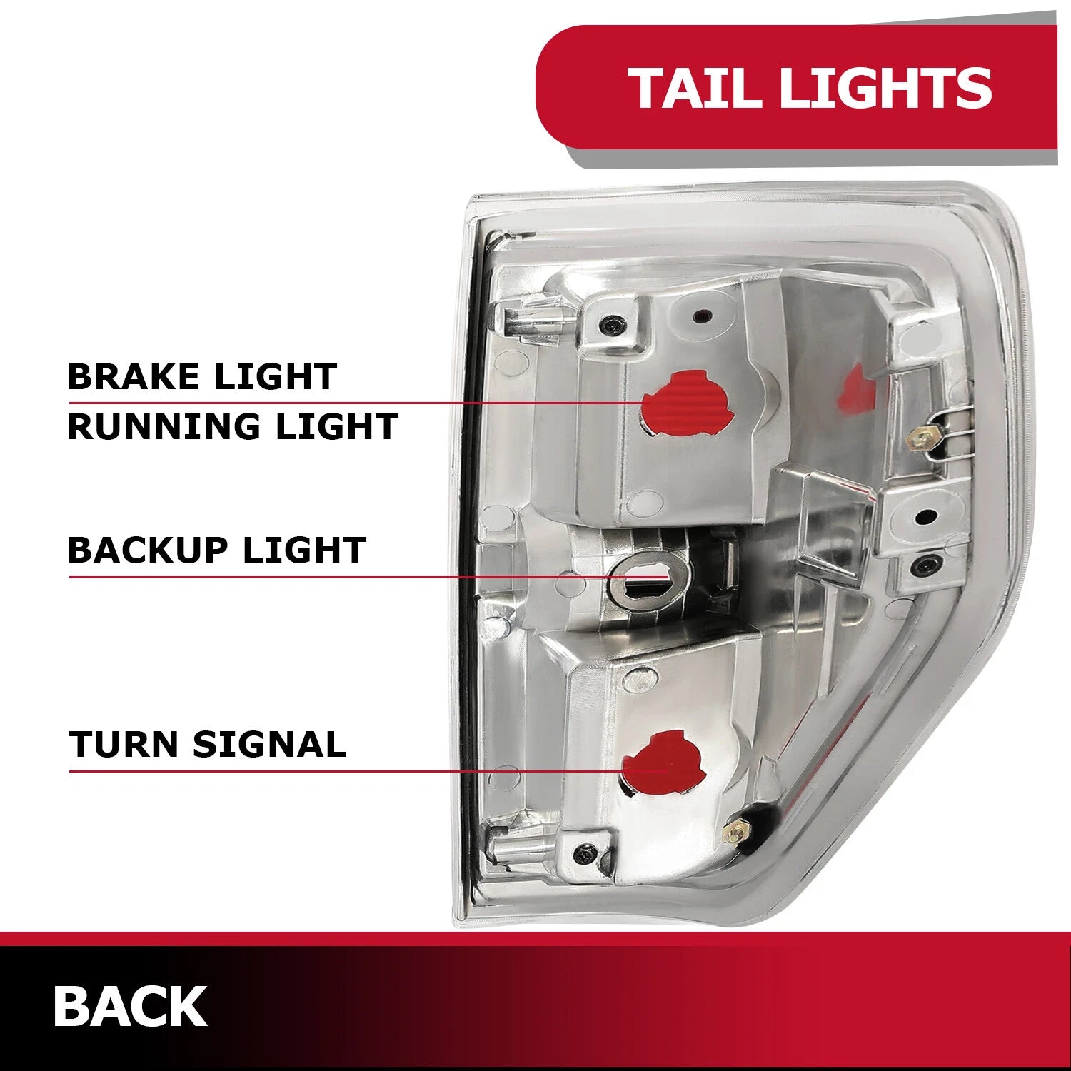 Rear Driver Tail Lights for Ford F150 (2009-2014)