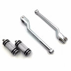 Chrome Heel Toe Shift Lever w/ Shifter Pegs for Harley Fat Boy (2000–2023)
