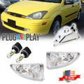 2X Clear White LED Front Bumper Fog Lights for Ford Focus (2000–2004)
