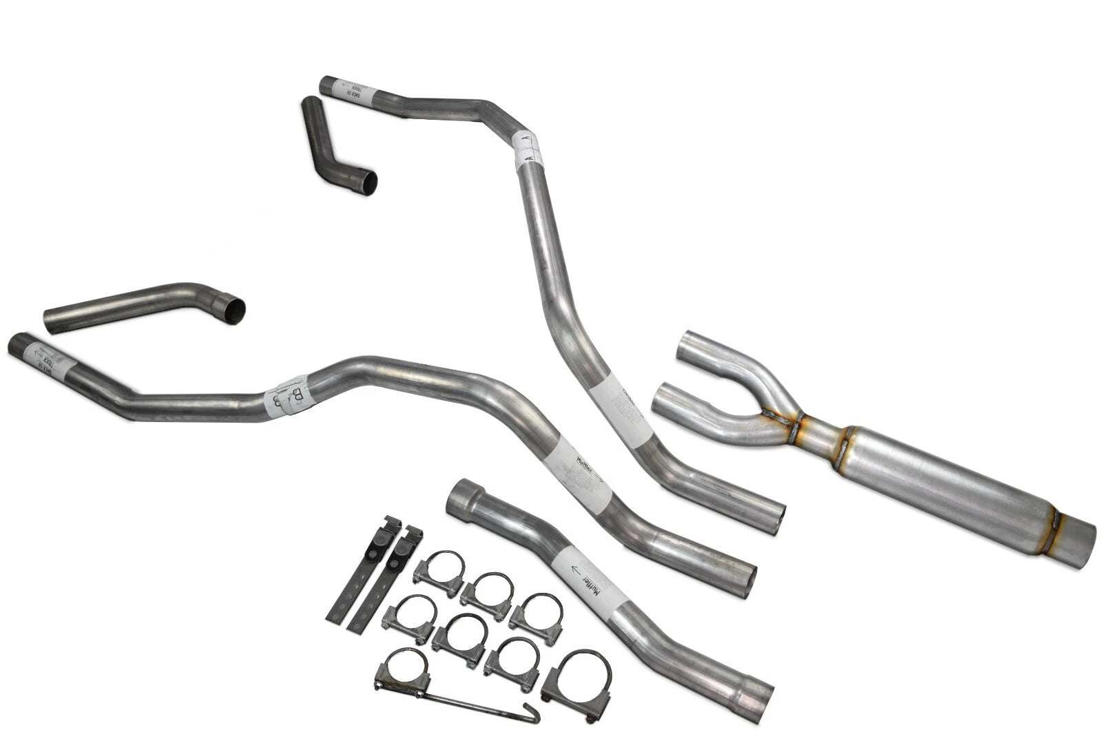 Dual Exhaust Kit for Nissan Titan (2004–2006) 2.5" Glasspack Mandrel