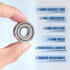 2X 6000ZZ Deep Groove Ball Bearings for Car (10x26x8mm)