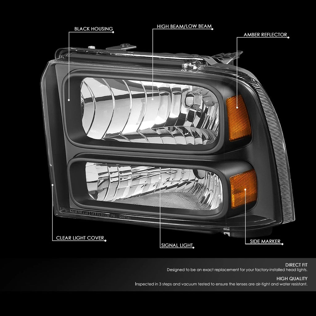Headlight, Turn Signal Lamp & Chrome Fog Light for Super Duty (2005–2007)
