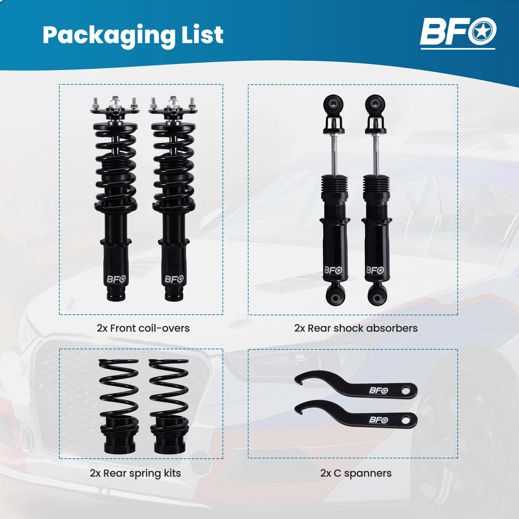 Complete Coilover Spring Kit for Mazda 6 (2003–2007) Adj Height Shock Absorbers