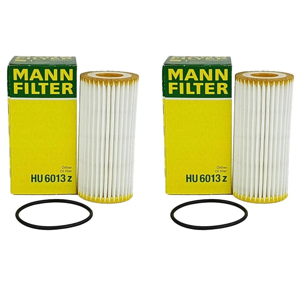 Set of 2 Mann Cartridge Engine Oil Filters for Audi A3, VW Beetle, Passat