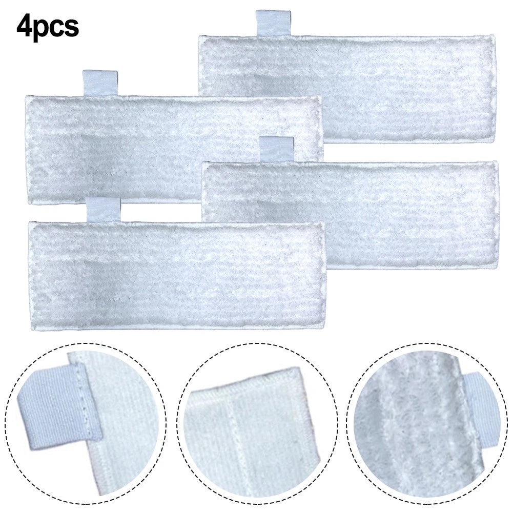 Set of 4 Soft Microfiber Mop Cloths for Dupray Steam Cleaner
