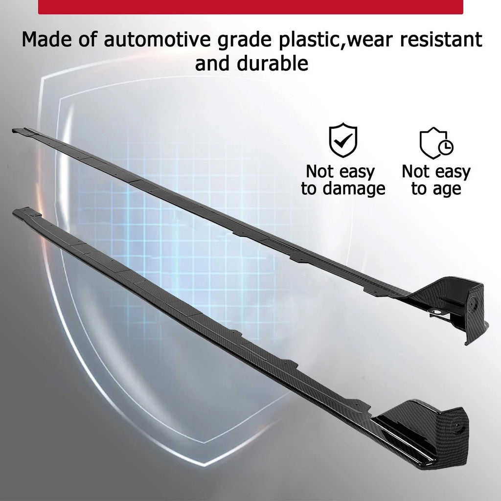 Set of 2 HECASA Side Skirts for Subaru WRX / WRX STi (2015–2021) ABS Carbon Fiber