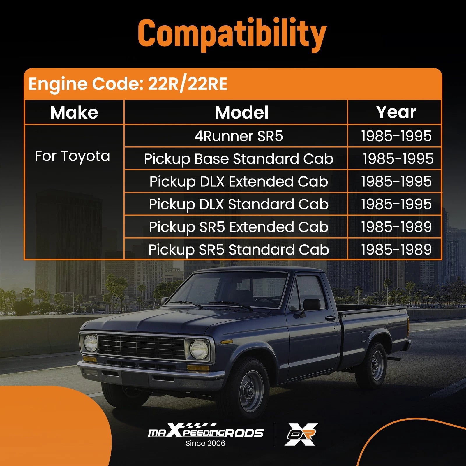Complete Engine Head for Toyota Pickup DLX 2.4L 22R (1985–1995) 11101-35080