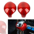 2X Carbon Fiber Interior Gear Shift Knob Trim Cover for Ford Mustang (2015–2019)
