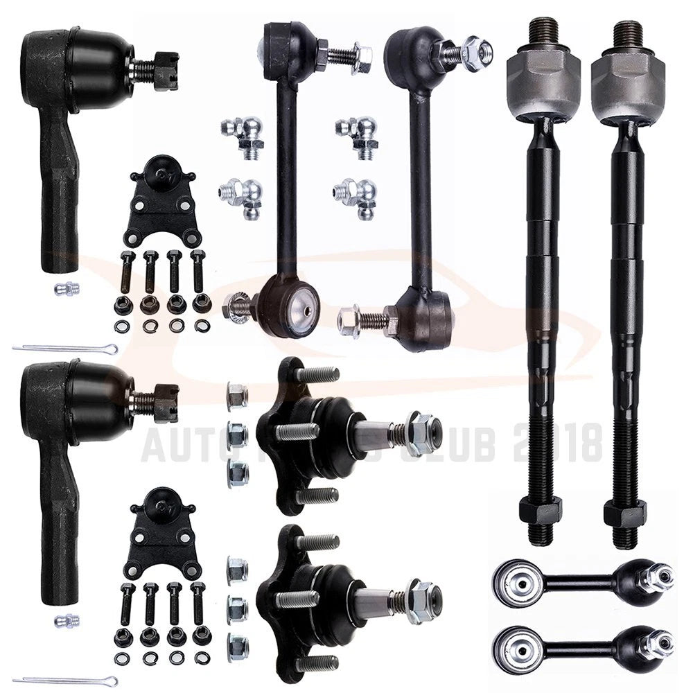 12Pcs Front Ball Joint Steering Sway Bar Tie Rod for Chevrolet Colorado (2006–2007)
