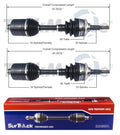 Set of 2 Front CV Axle Shafts for Chevrolet Pontiac (Auto 4 Speed)
