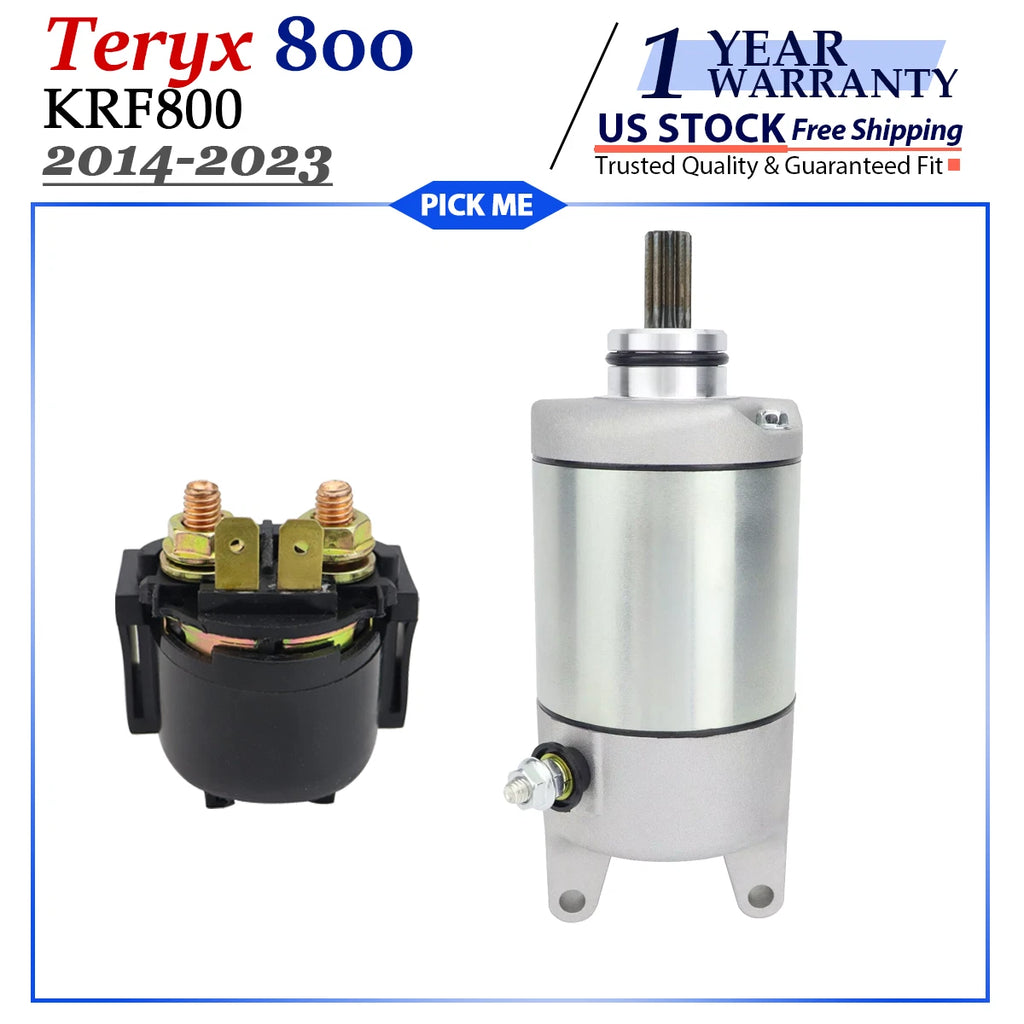 Starter for Kawasaki Teryx 800 KRF800 (2014–2023) with Relay
