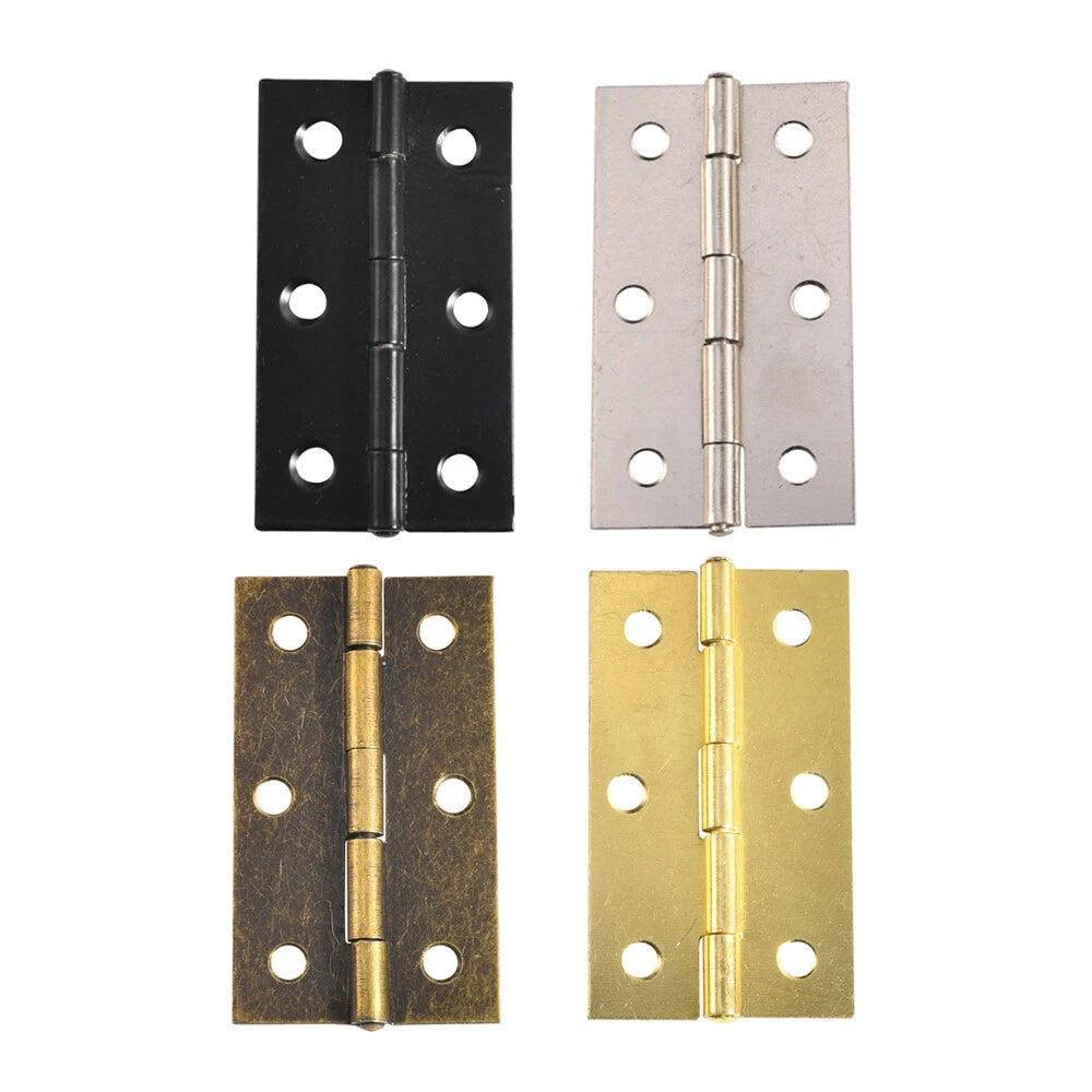 Set of 4 Mini Flat Hinges for Jewelry Chest (60x36mm)