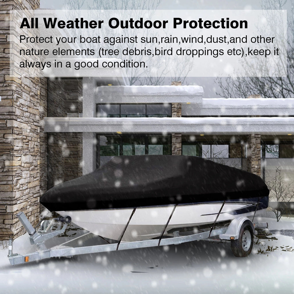 Boat Cover for V-Hull Fishing Boats (20ft-22ft) Waterproof Heavy Duty