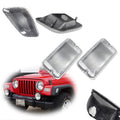 Set of 4 Clear Side Marker and Turn Signal Lights for Jeep Wrangler TJ