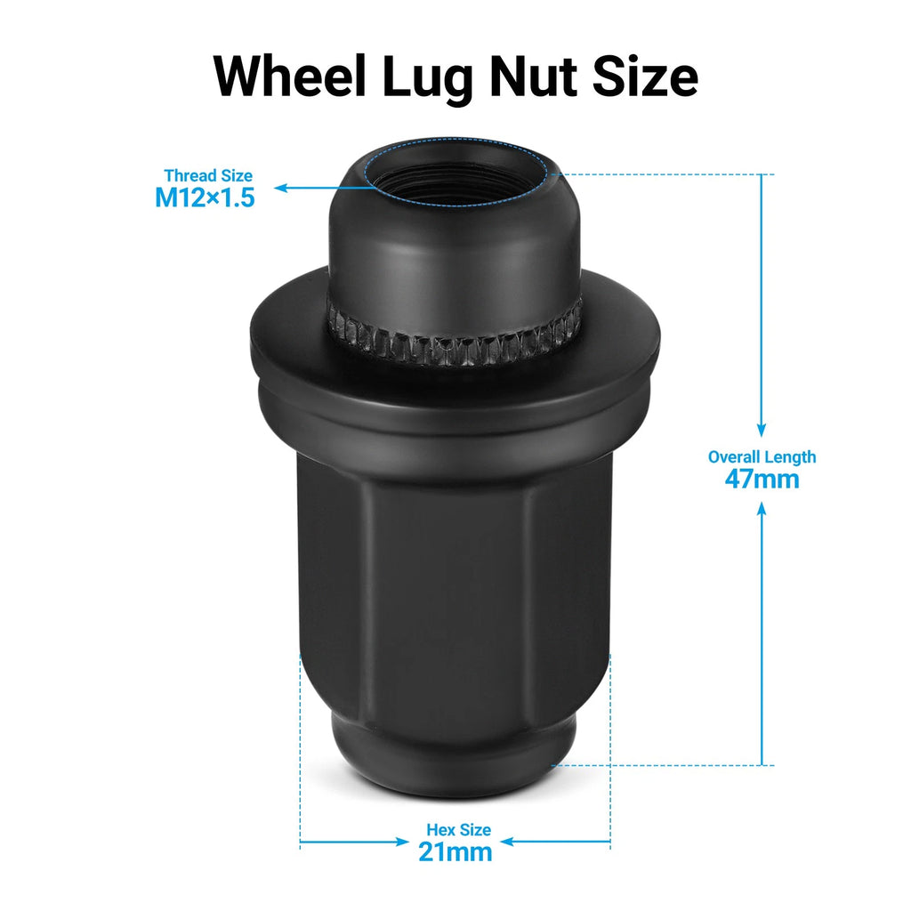 Set of 24 M12x1.5 Lug Nuts 1.85" Tall for Tacoma 4Runner FJ Cruiser GX460