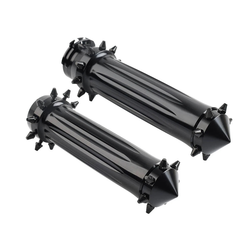Front Spikes 1'' Motorcycle Hand Grips for Harley Touring Dyna Softail