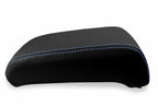 Leather Console Lid Armrest Cover for Subaru Baja (2003–2006) Blue Stitch