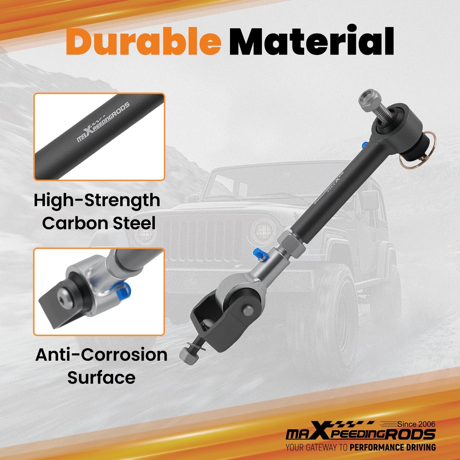 2X Front Sway Bar Link for Jeep Cherokee XJ (1984–2001) Wrangler TJ (1997–2006)
