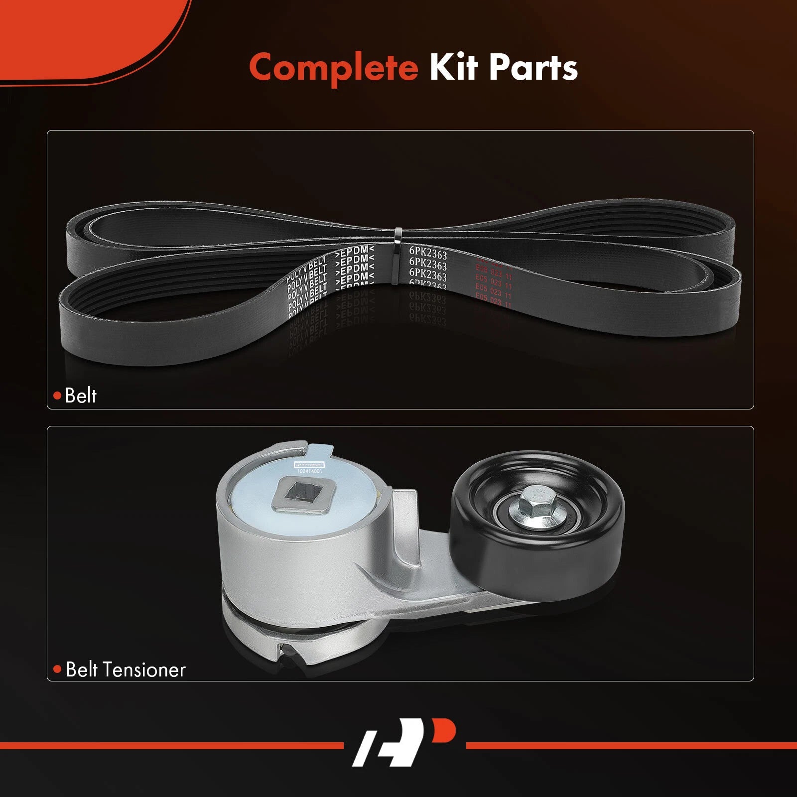 2X Serpentine Belt Drive Component Kit for Ford Thunderbird (1983-1997)