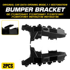 2X Front Bumper Spacer Bracket for Honda Civic (2022–2023) Black