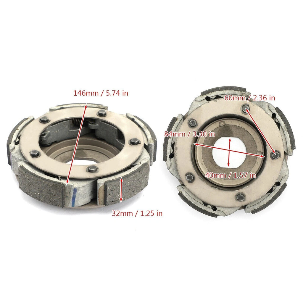 Complete Clutch Shoes Weight Set & Spring for Suzuki Burgman AN400 (1999–2006)