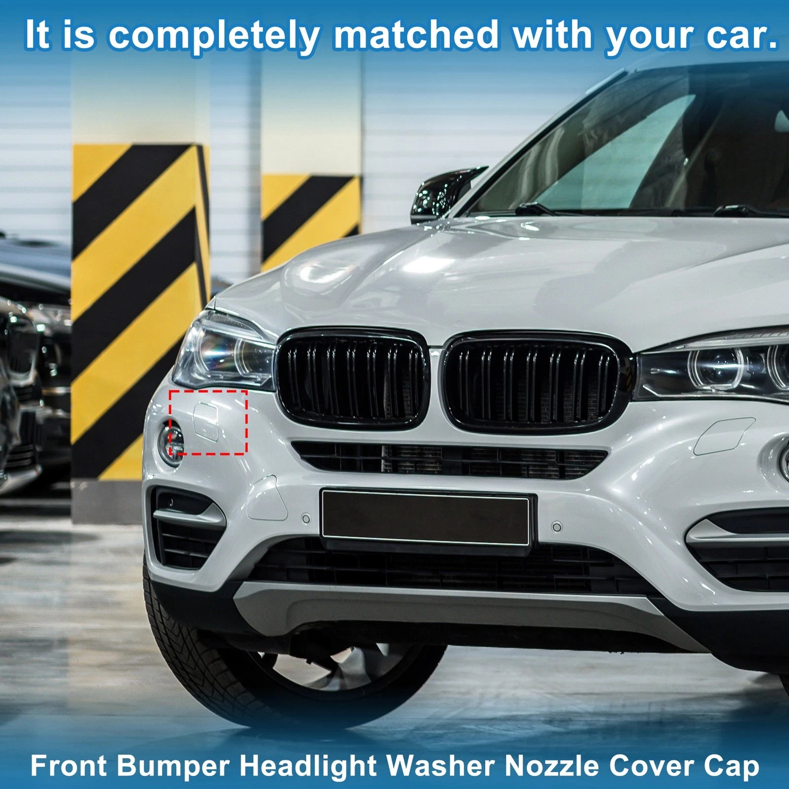 Front Right Washer Nozzle Cover Cap No. 51117422904 for BMW X6 (2015–2019) White