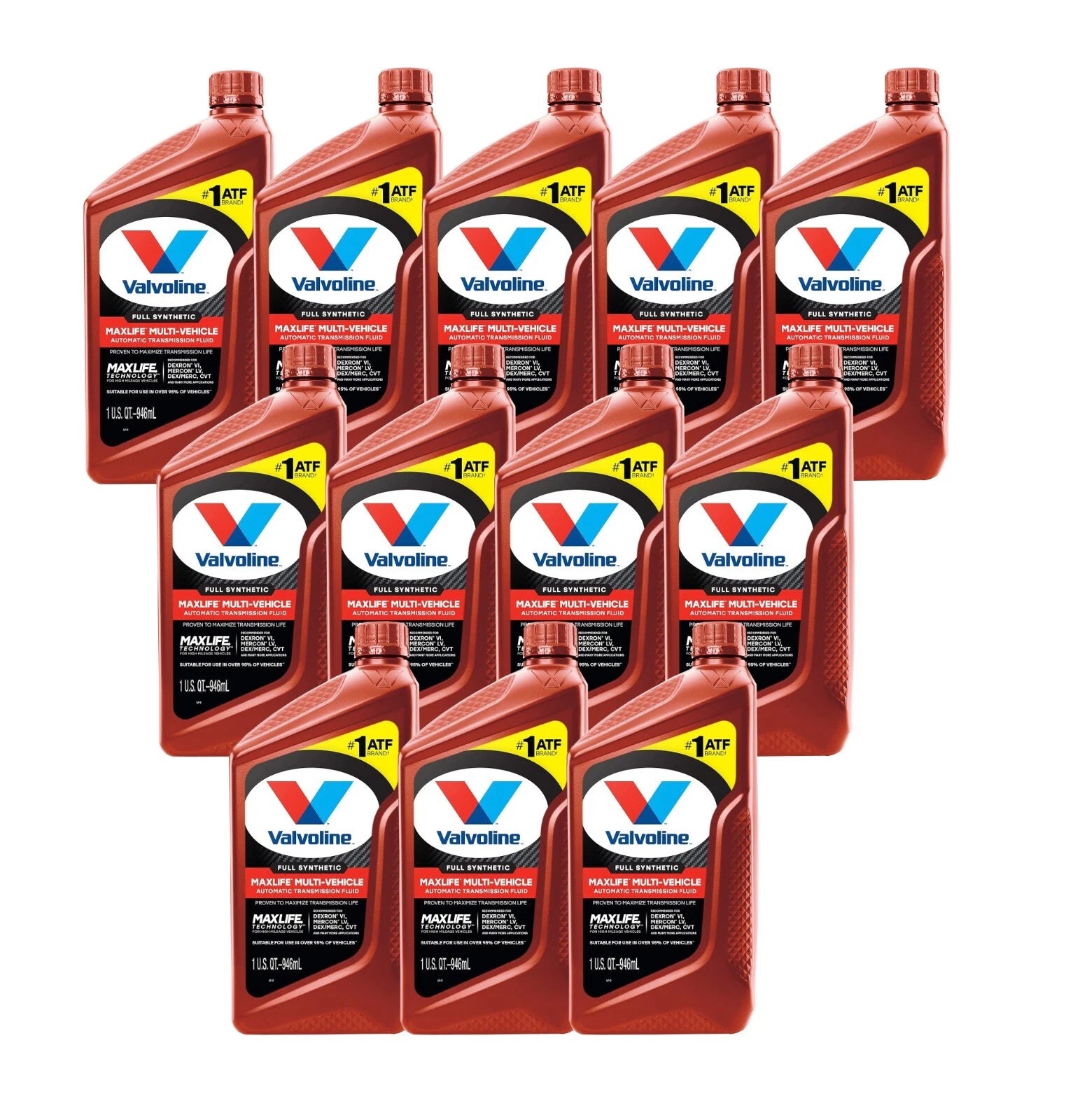 12 Quarts MaxLife Multi-Vehicle Full Synthetic Transmission Fluid (Set of 12)