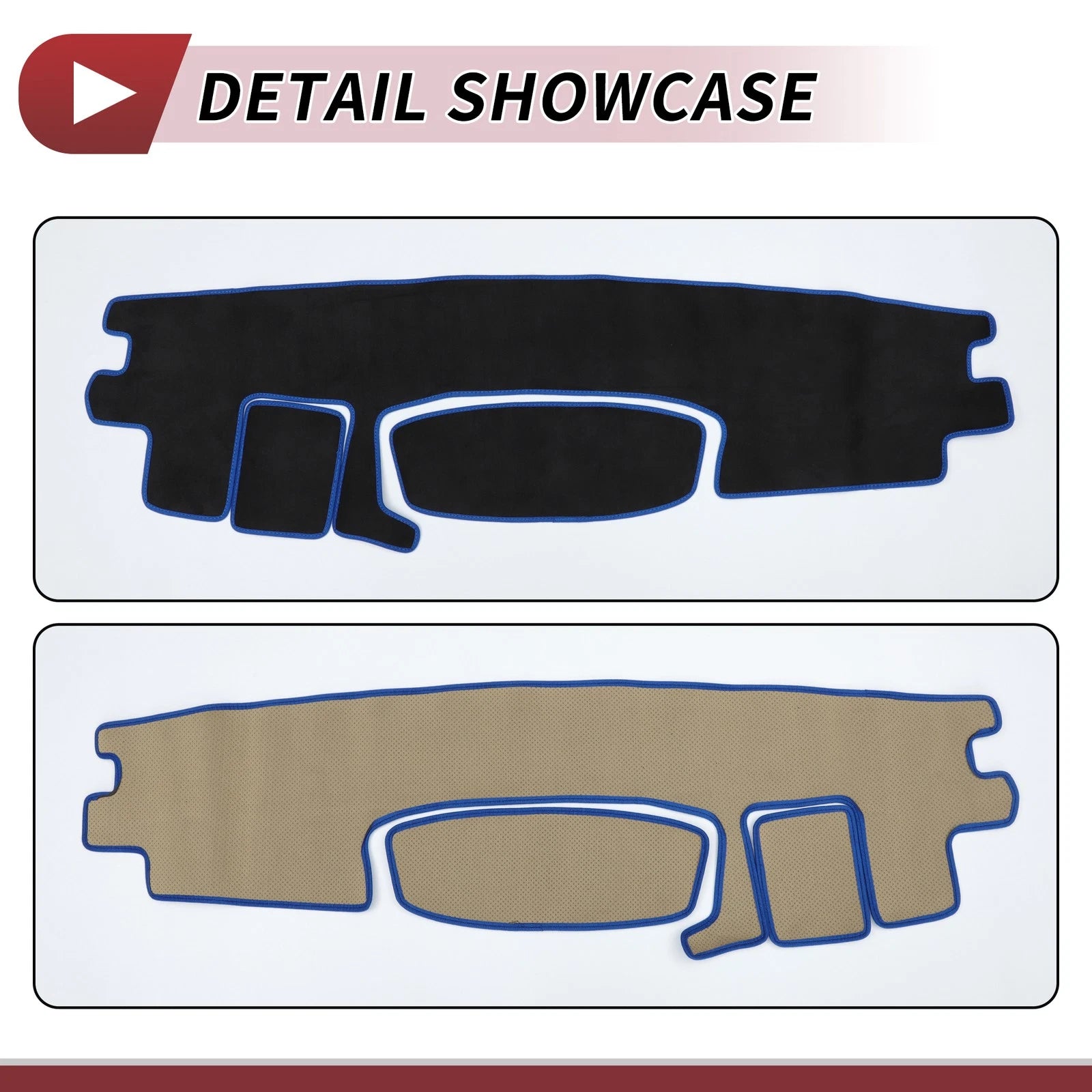 Dashboard Cover Mat for Toyota Roomy Tank (2016–2020) Black Blue