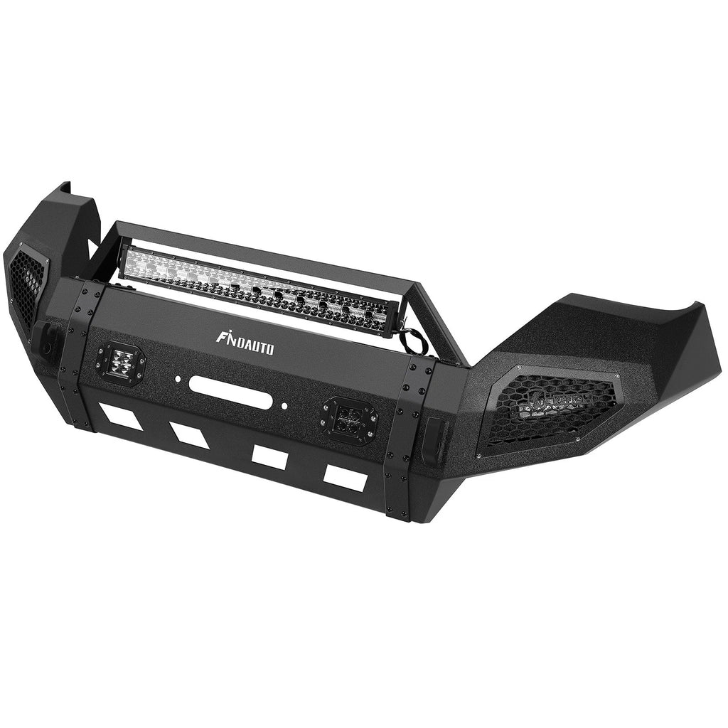 Front Bumper Assembly for Toyota Tacoma (2016–2020) w/ D-ring, Winch Seat, LED Light