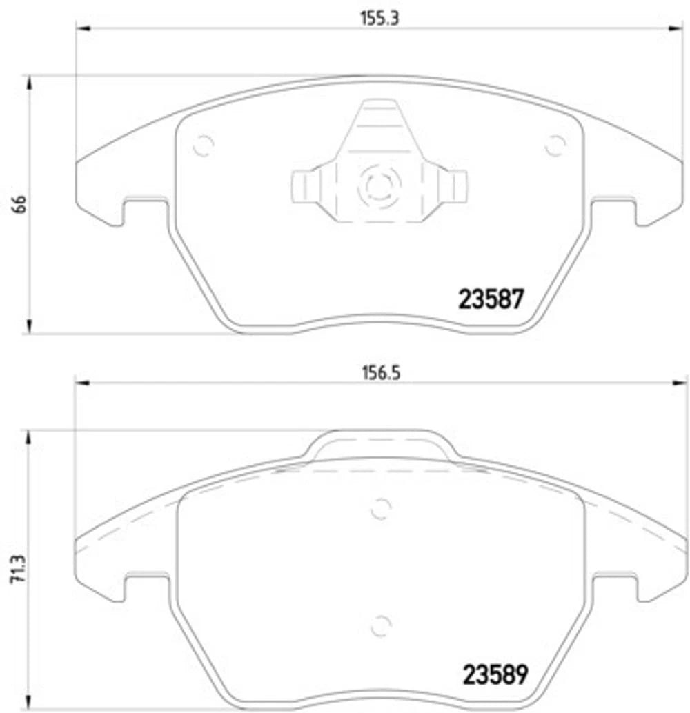 Set of 4 Front Disc Brake Pads for Volkswagen Jetta, CC, Golf (Hella Pagid 355014511)