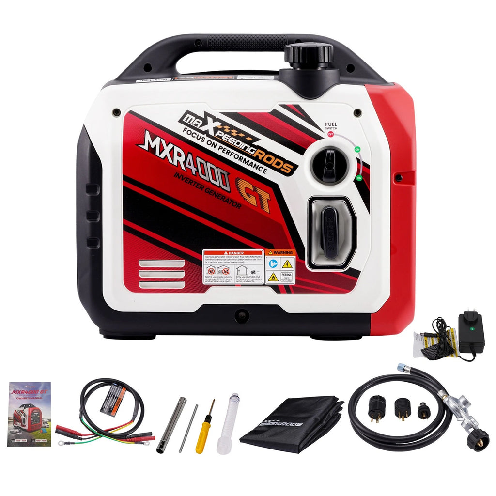 4KW Inverter Generator Portable Dual Fuel E-Start 60dB (Propane/Gas)