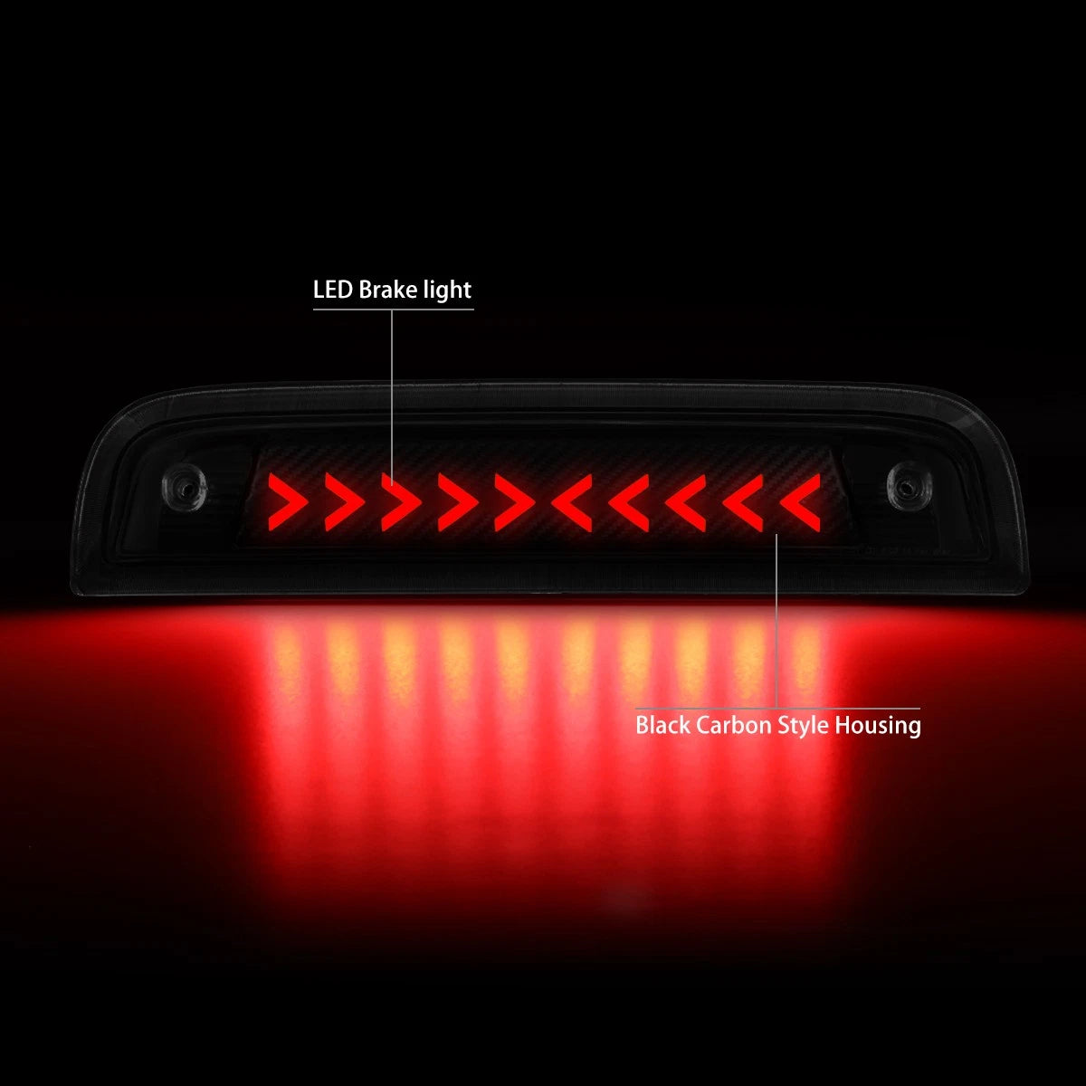 Chasing Arrow LED Carbon Third Brake Light for Silverado Sierra (2014–2020)